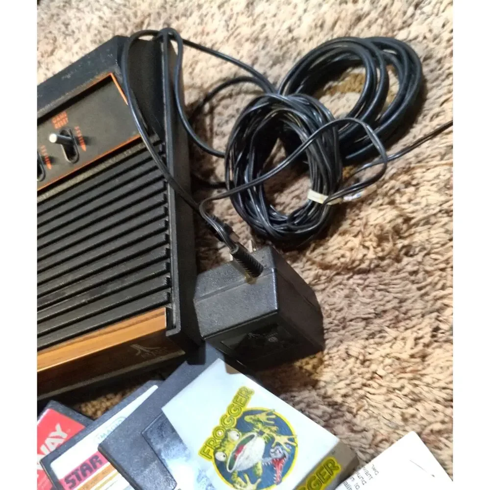 Vintage Atari 2600 CX2600A Console Accessories Controllers Games Manuals Lot